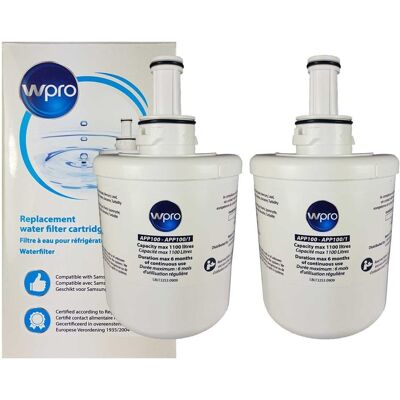 Wpro - Juego De 2 Filtros De Agua Para Frigorífico W-pro 484000000513 Wpro - Juego De 2 Filtros De Agua Para Frigorífico W-pro 484000000513