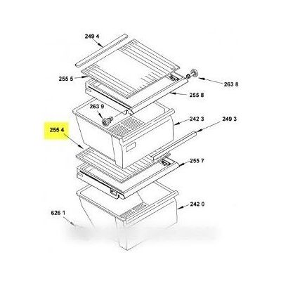 Placa De Cristal Para Cajón De Verduras (40 X 24,8 Cm) Para Frigoríficos Whirlpool Placa De Cristal Para Cajón De Verduras (40 X 24,8 Cm) Para Frigoríficos Whirlpool