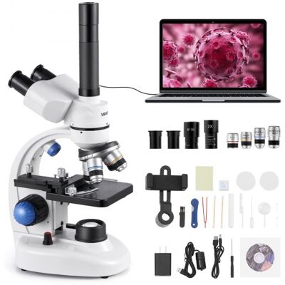 OEM Microscopio Compuesto Con Aumento De 40-5000x Kit De Microscopio Trinocular Cuerpo De Aleación De Aluminio Con Luz Led, Soporte Para Teléfono Móvil, Para Estudiantes, Laboratorio, Escuela OEM Microscopio Compuesto Con Aumento De 40-5000x Kit De Microscopio Trinocular Cuerpo De Aleación De Aluminio Con Luz Led, Soporte Para Teléfono Móvil, Para Estudiantes, Laboratorio, Escuela