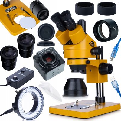 OEM Microscopio Trinocular 7-45x Con Cámara Usb De 5mp + Lente Barlow De 0.5x + Iluminador Led De 56x Kit De Documentación Para Inspección Y Medición De Componentes Electrónicos OEM Microscopio Trinocular 7-45x Con Cámara Usb De 5mp + Lente Barlow De 0.5x + Iluminador Led De 56x Kit De Documentación Para Inspección Y Medición De Componentes Electrónicos