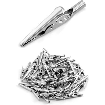 OEM Paquete De 50 Pinzas De Cocodrilo Metálicas Para Pruebas Eléctricas De Laboratorio, 50 Mm De Longitud. OEM Paquete De 50 Pinzas De Cocodrilo Metálicas Para Pruebas Eléctricas De Laboratorio, 50 Mm De Longitud.