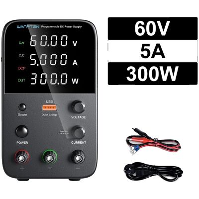 OEM Fuente De Alimentación De Cc Para Laboratorio, Rango De Voltaje Ajustable, Pantalla Digital, Wps 0-60v 0-5a OEM Fuente De Alimentación De Cc Para Laboratorio, Rango De Voltaje Ajustable, Pantalla Digital, Wps 0-60v 0-5a