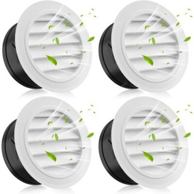 OEM Paquete De 4 Rejillas De Ventilación De Alero De Cuatro Pulgadas, Cubierta De Ventilación Redonda Con Mosquitera Integrada, Cubierta De Rejilla De Lamas De Abs, Rejilla De Ventilación De Alero Blanca OEM Paquete De 4 Rejillas De Ventilación De Alero De Cuatro Pulgadas, Cubierta De Ventilación Redonda Con Mosquitera Integrada, Cubierta De Rejilla De Lamas De Abs, Rejilla De Ventilación De Alero Blanca