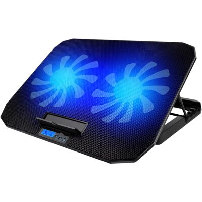 OEM Juego De 2 Ventiladores De Turbina Para Refrigeración De Portátiles Y Soporte Plateado Para Portátil, Con Múltiples Alturas Ergonómicas. OEM Juego De 2 Ventiladores De Turbina Para Refrigeración De Portátiles Y Soporte Plateado Para Portátil, Con Múltiples Alturas Ergonómicas.