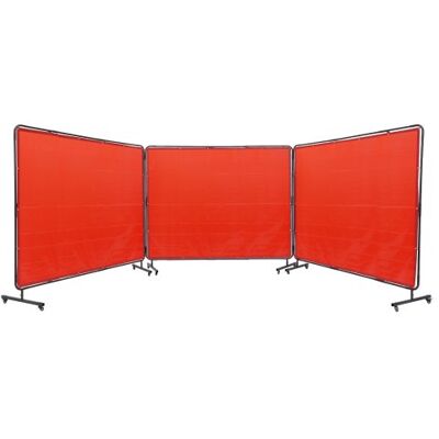 OEM Schweißschirm Mit Rahmen, 1,8 X 2,4 M 3-panel-schweißvorhangschirme, Flammhemmender Vinyl-schweißschutzschirm Auf 12 Schwenkrädern (6 Feststellbar), Beweglich Und Professionell Für Die Werkstatt, Ro OEM Schweißschirm Mit Rahmen, 1,8 X 2,4 M 3-panel-schweißvorhangschirme, Flammhemmender Vinyl-schweißschutzschirm Auf 12 Schwenkrädern (6 Feststellbar), Beweglich Und Professionell Für Die Werkstatt, Ro
