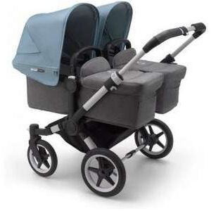 Bugaboo Donkey 3 Gemelar Chasis Aluminio/Base Gris Melange Completo