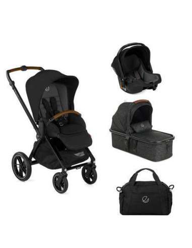 Cochecito Muum Pro  trio JANE U06 Coold Black (negro)