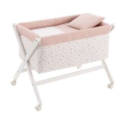 Minicuna Tijera Madera Calma Rosa/Blanco 55x87x74cm Cambrass Minicuna Tijera Madera Calma Rosa/Blanco 55x87x74cm Cambrass