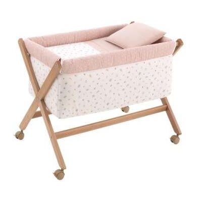Minicuna Tijera Madera Calma Rosa/Natural 55x87x74cm Cambrass Minicuna Tijera Madera Calma Rosa/Natural 55x87x74cm Cambrass