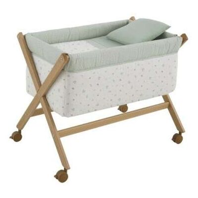 Minicuna Tijera Madera Ardi Verde/Natural 55x87x74cm Cambrass Minicuna Tijera Madera Ardi Verde/Natural 55x87x74cm Cambrass