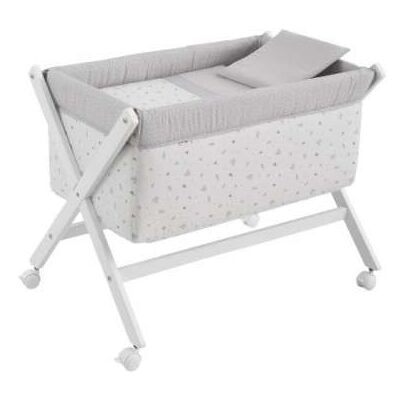 Minicuna Tijera Madera Ardi Gris/Blanco 55x87x74cm Cambrass Minicuna Tijera Madera Ardi Gris/Blanco 55x87x74cm Cambrass