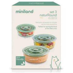 SET 3 RECIPIENTES VIDRIO NATURROUND BUNNY MINILAND 89272