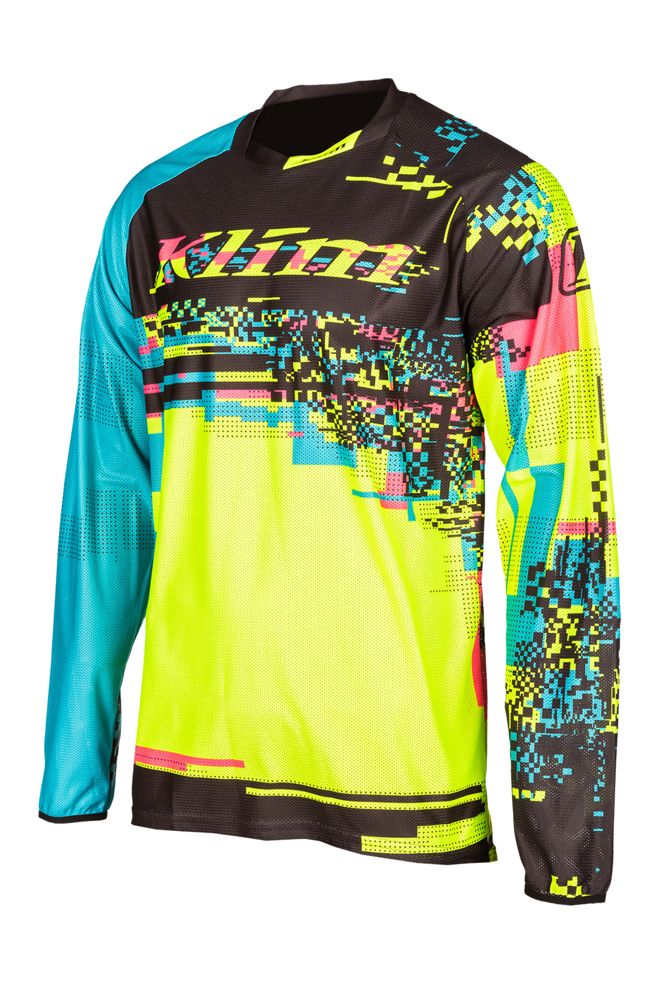 KLIM Camiseta de Cross  XC Lite Digital Chaos Negro-Amarillo