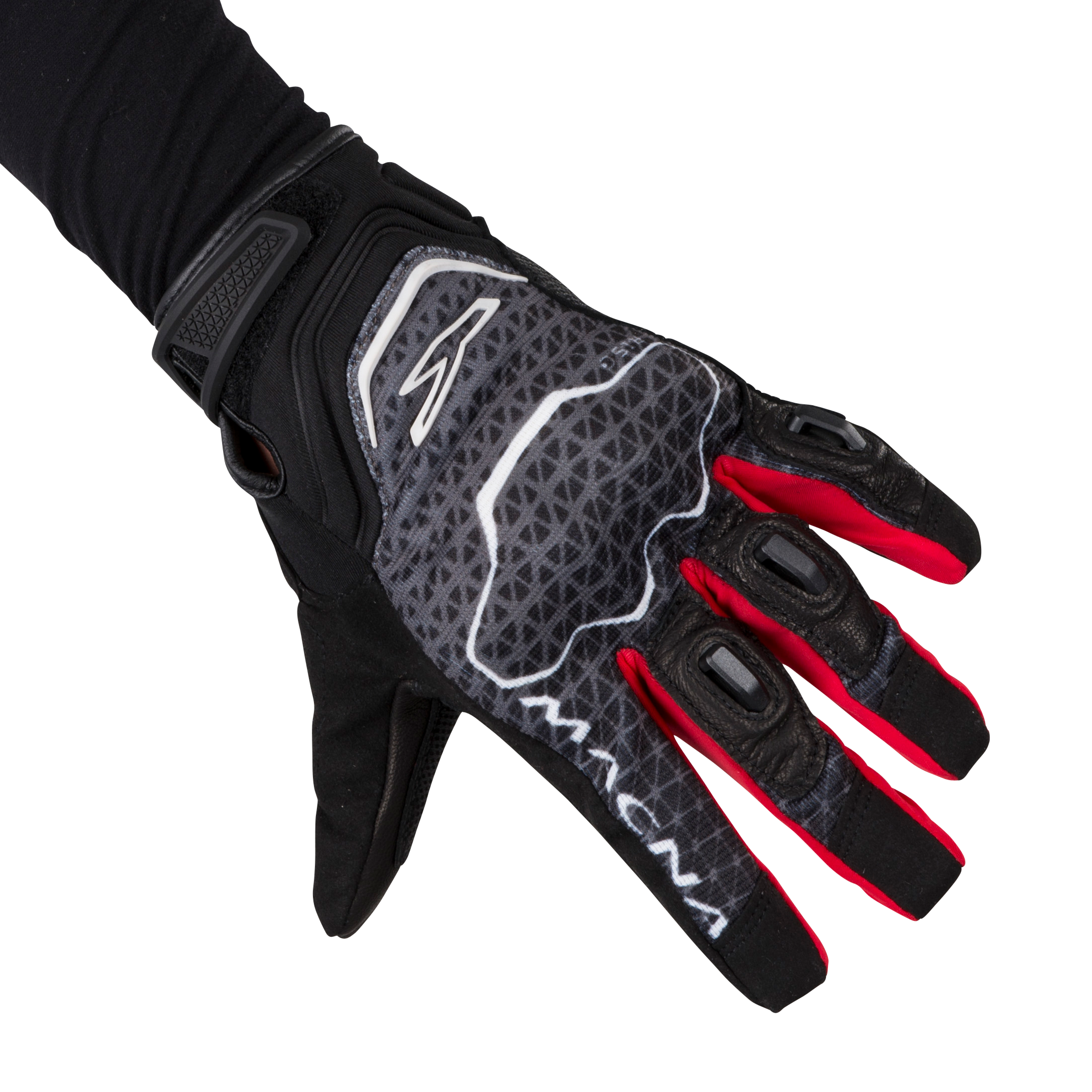 Macna Guantes de Moto  Assault Negro-Gris-Rojo