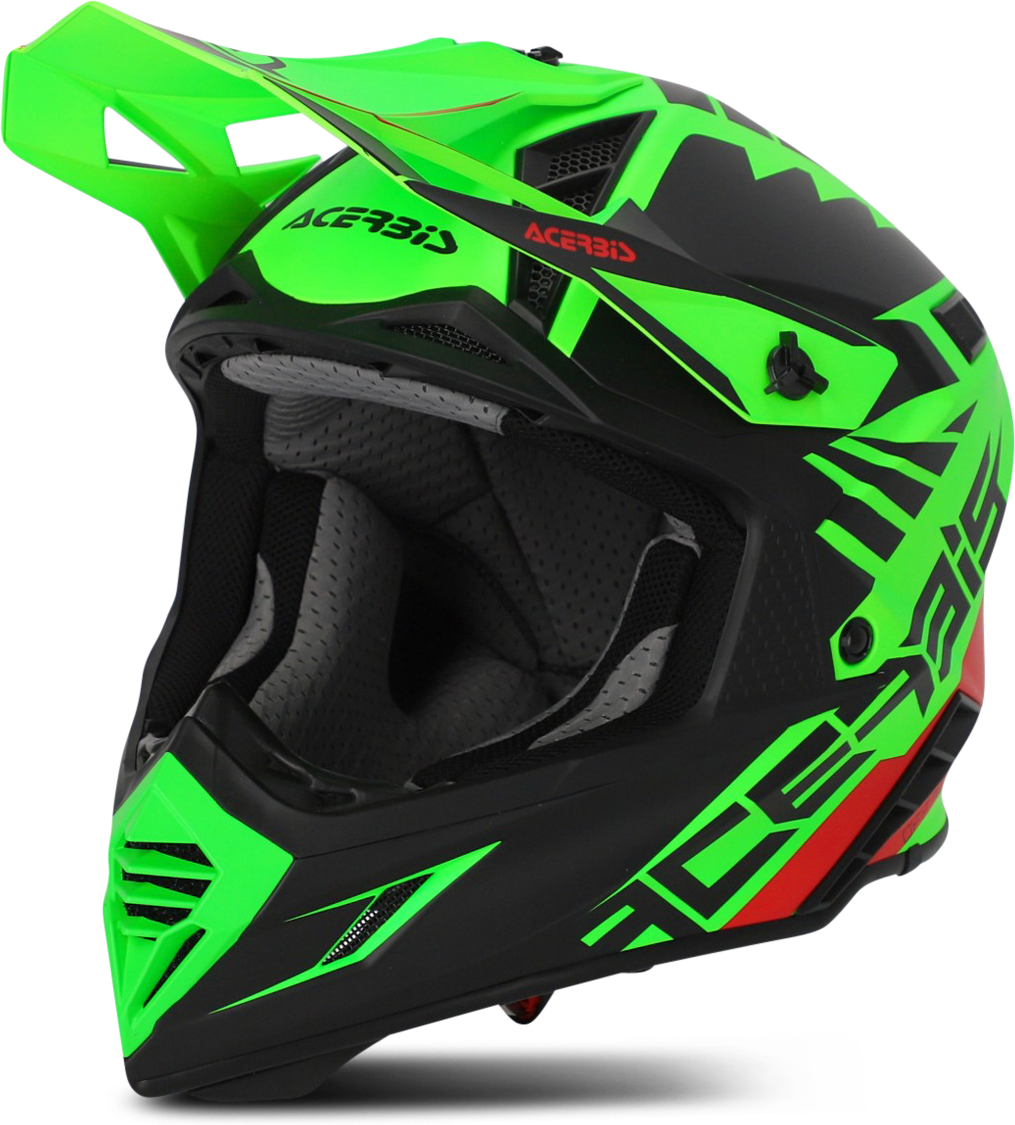 Acerbis Casco de Cross  X-Track Verde Flúor-Negro