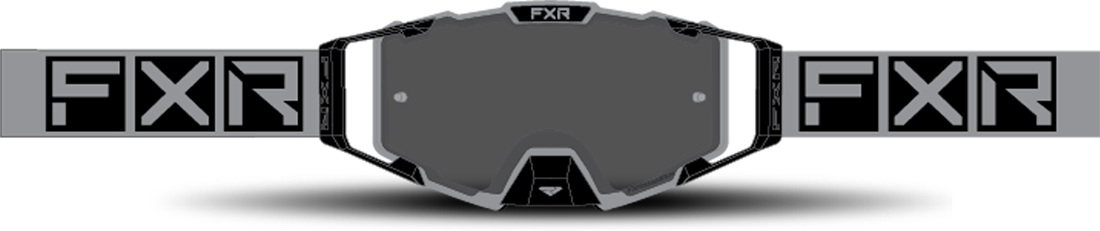 FXR Gafas de Cross  Pilot Lente Ahumada Acero