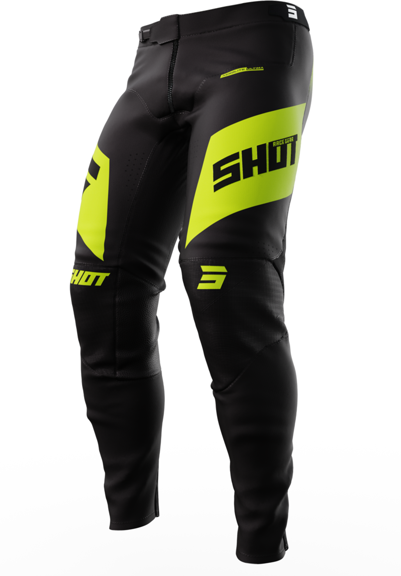 Shot Race Gear Pantalones de Cross Shot Ultima Amarillo Neón