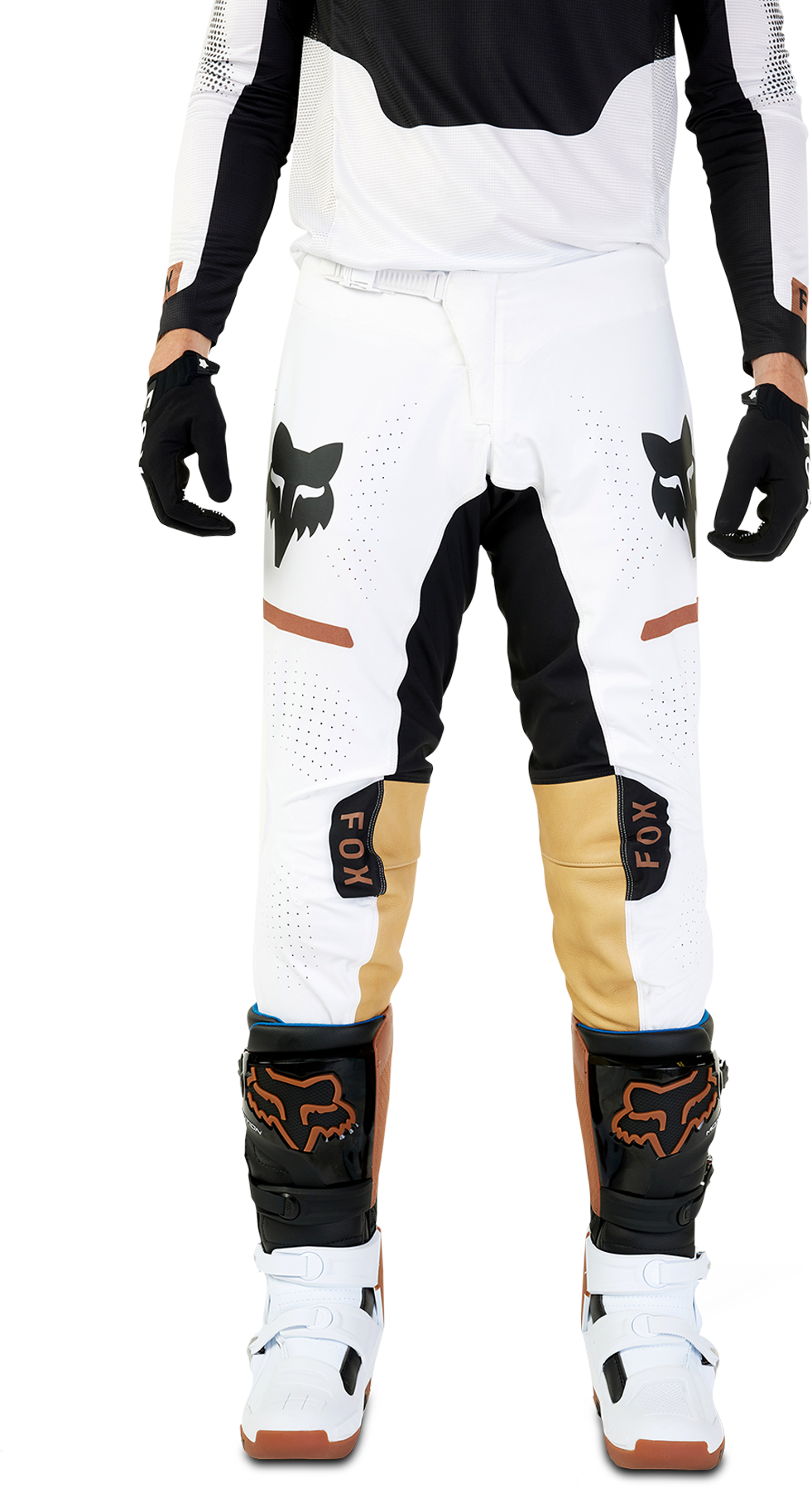 FOX Pantalones de Cross  Flexair Optical Negro-Blanco