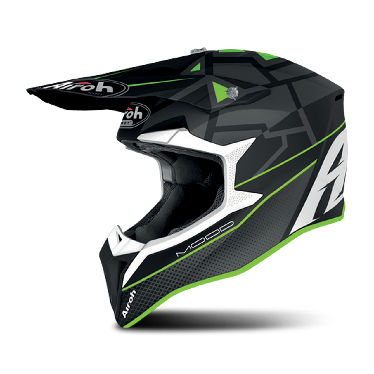 Airoh Casco de Cross  Wraap Mood Verde