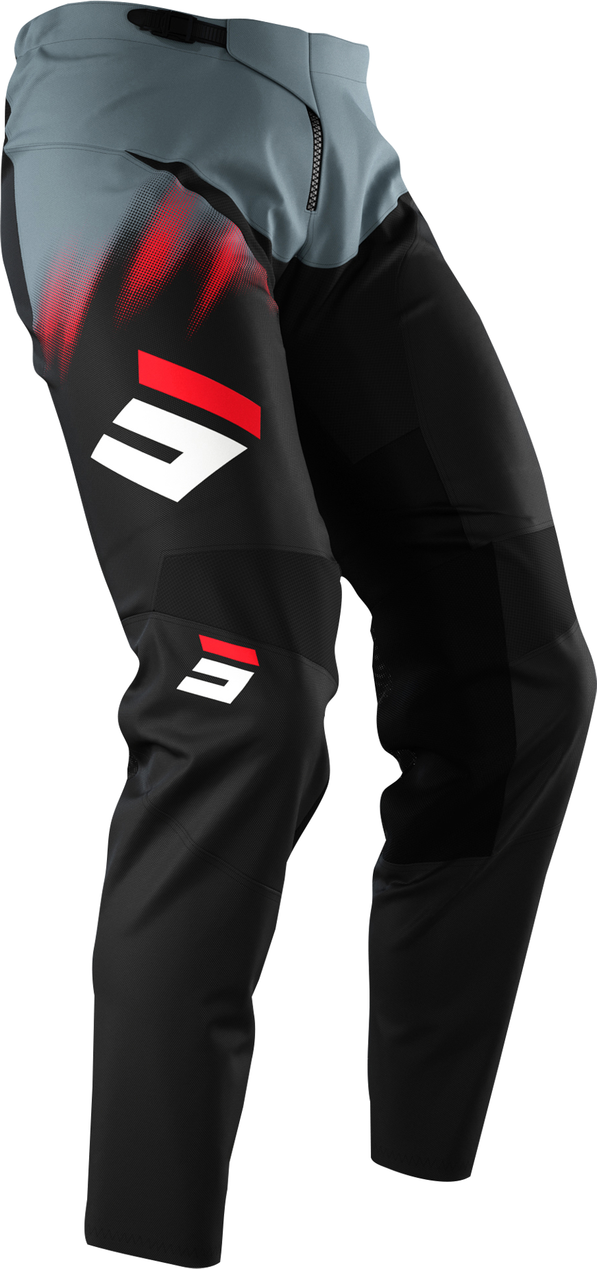 Shot Race Gear Pantalones de Cross Shot Versus Negro-Rojo