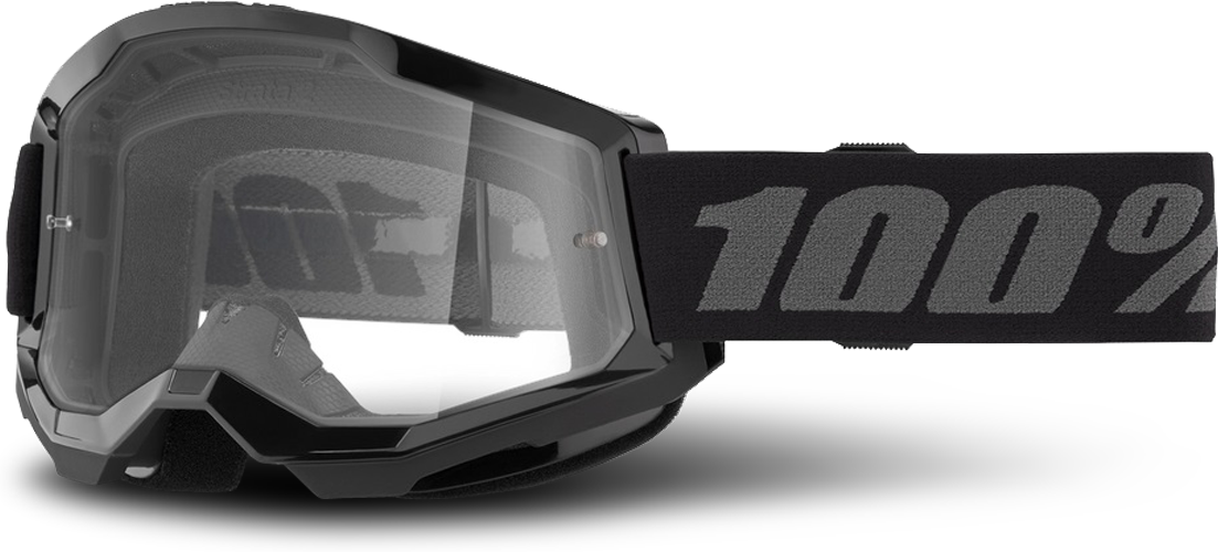 100% Gafas de Cross  Strata 2 Negro-Transparente