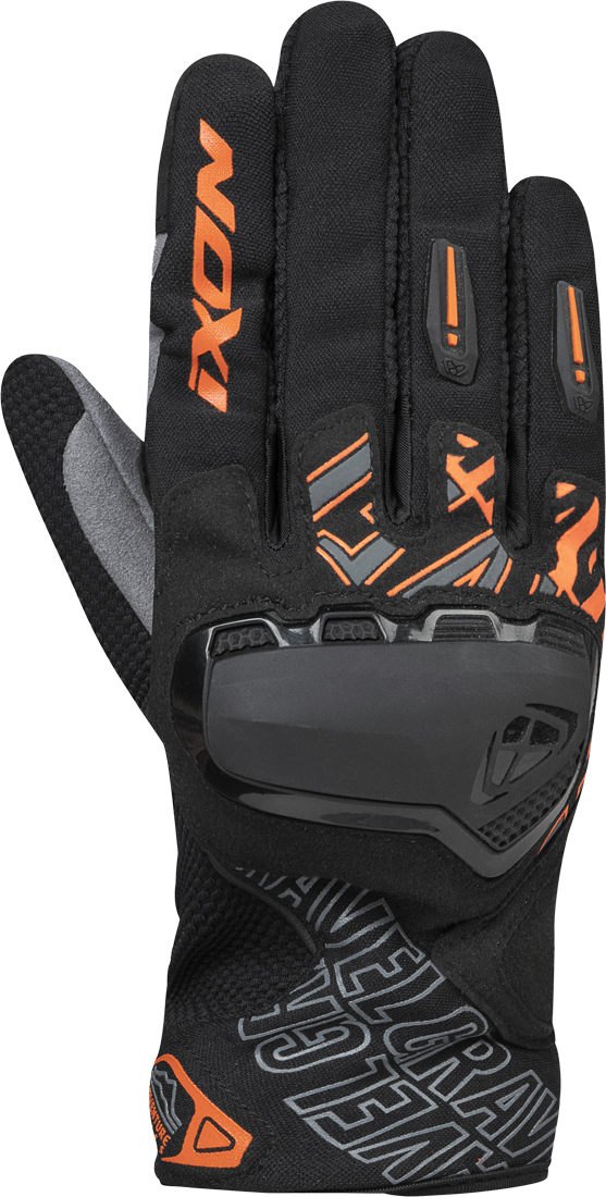 Ixon Guantes de Moto  Gravel Negro-Naranja