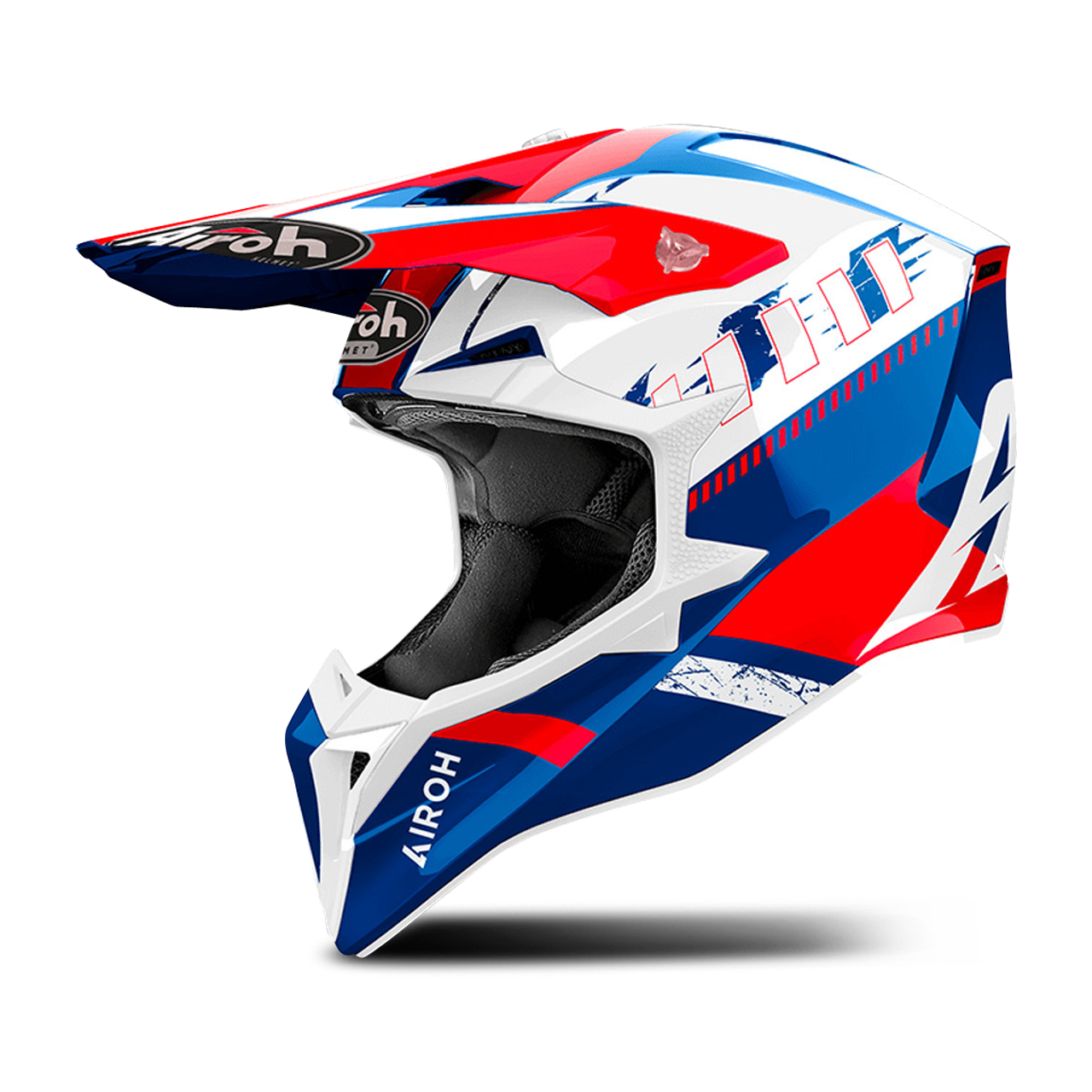 Airoh Casco de Cross  Wraap Feel Azul-Rojo Brillante