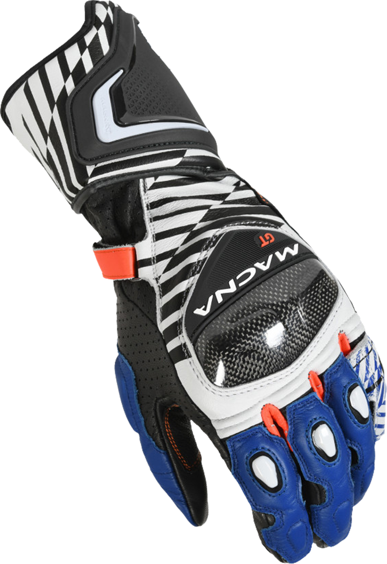 Macna Guantes de Moto  GT Blanco-Azul