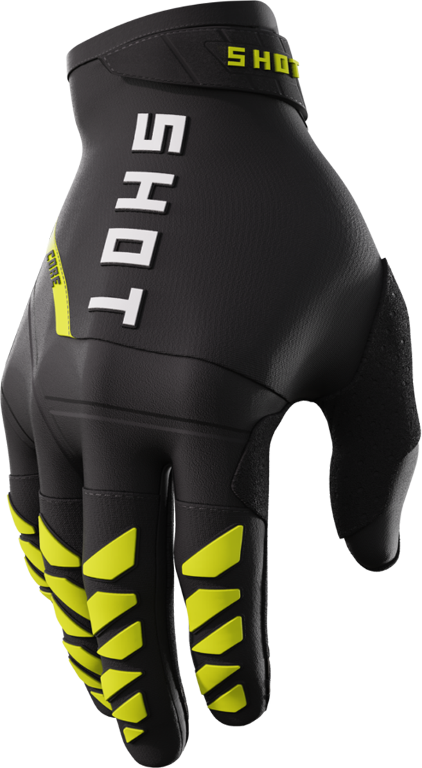 Shot Race Gear Guantes de Cross Shot Core Amarillo Neón