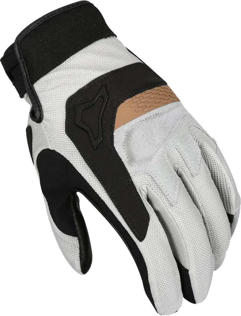 Macna Guantes de Moto  Congra Gris Claro-Negro-Bronce