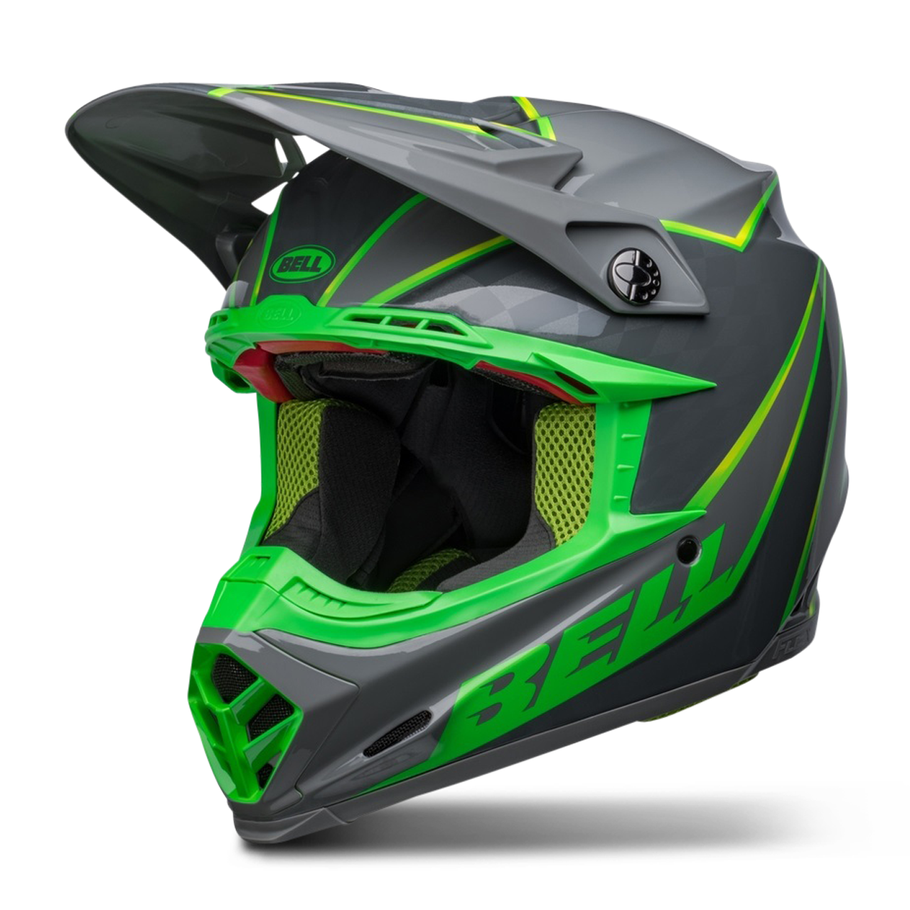 BELL Casco de Cross  Moto-9S Flex Sprite Gris-Verde