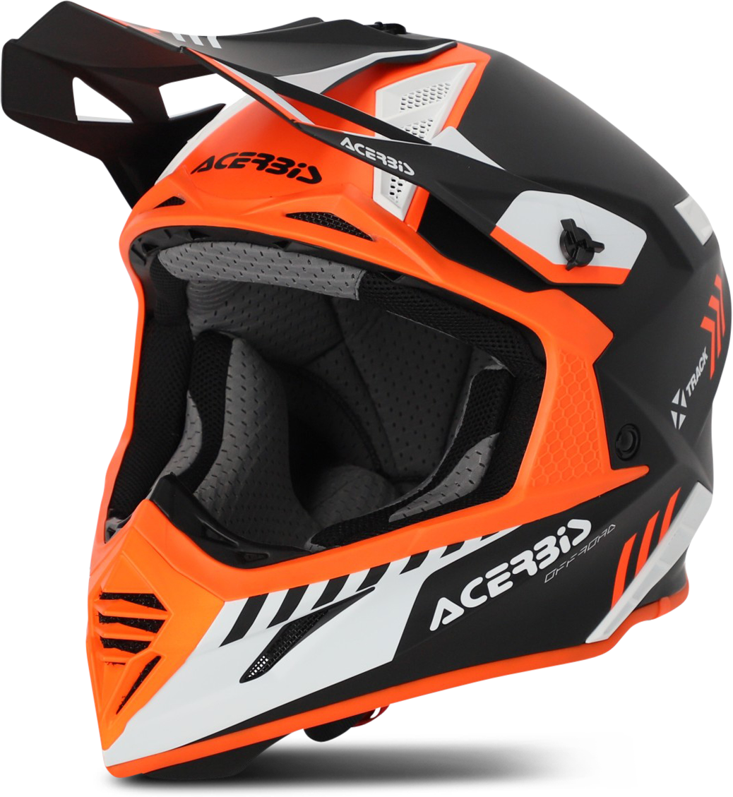 Acerbis Casco de Cross  X-Track Naranja Flúor-Negro