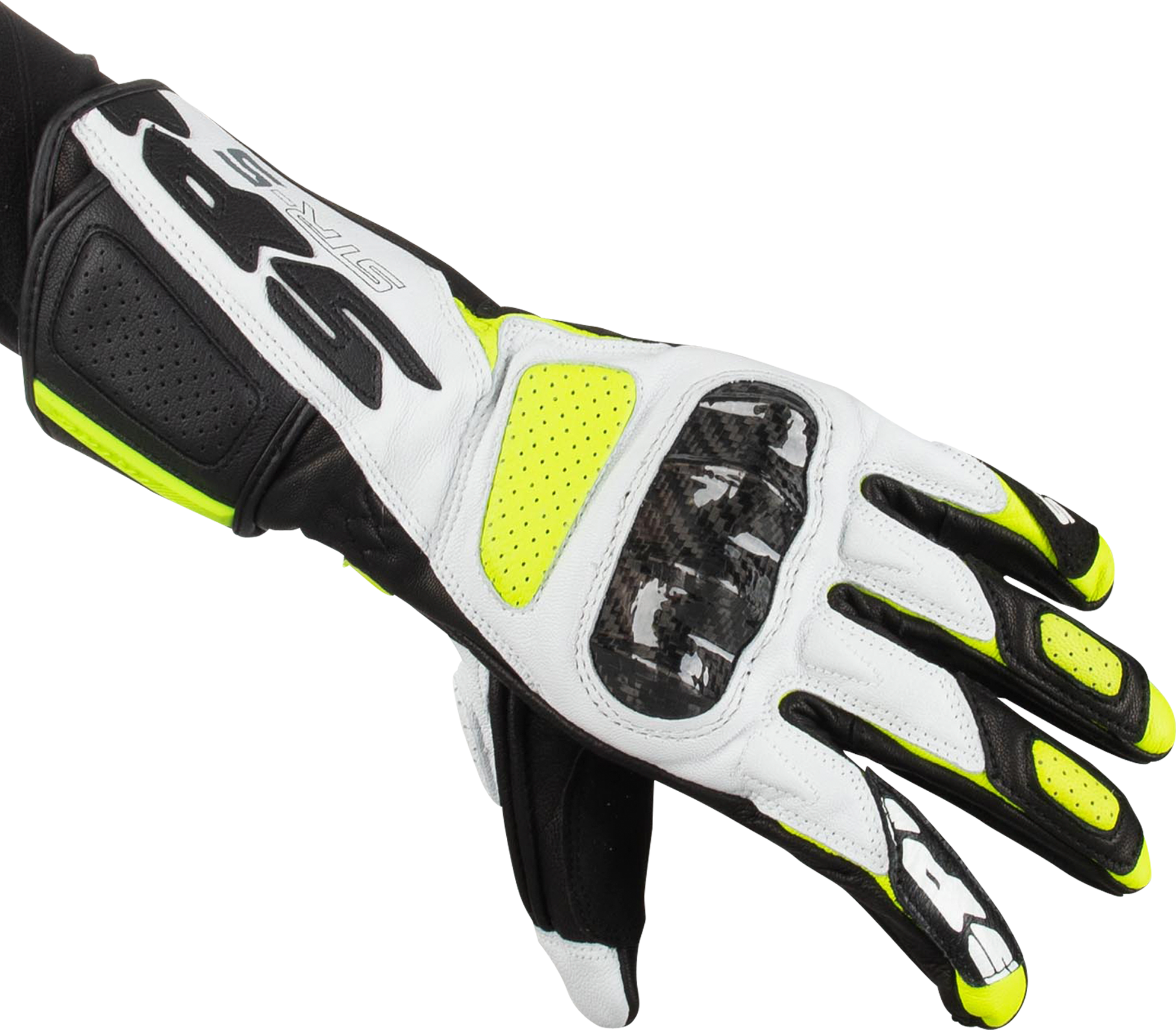 Spidi Guantes de Moto  STR-5 Negro-Amarillo Fluo