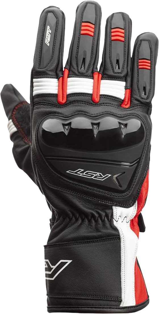 RST Guantes de Moto  Pilot Negro-Rojo-Blanco