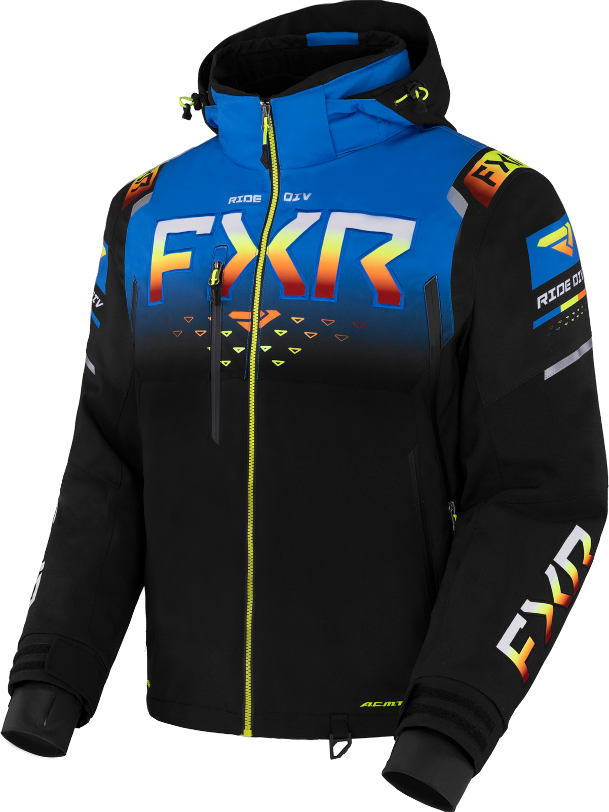 FXR Chaqueta de Nieve  Helium X 2 en 1 Negro-Azul-Inferno