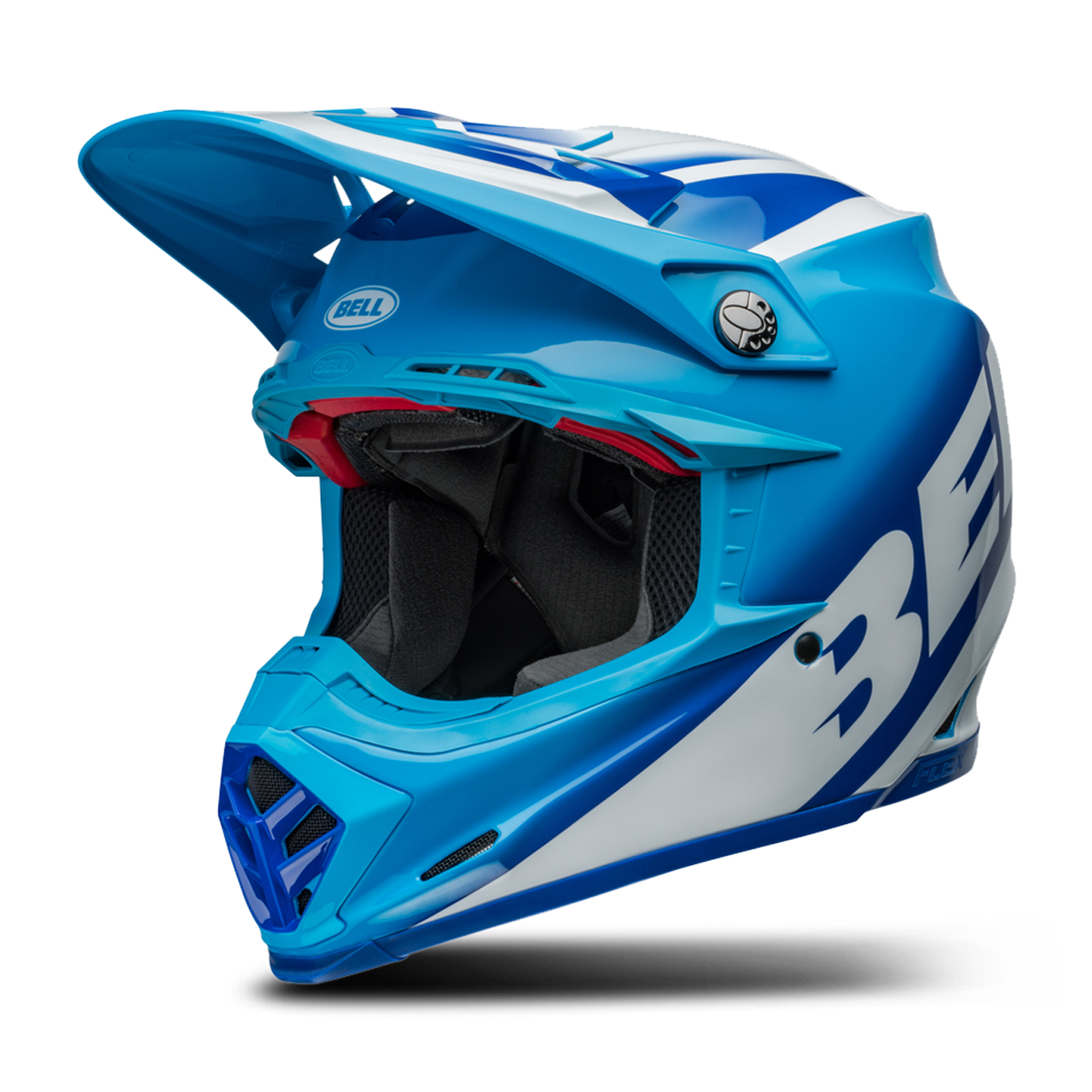 BELL Casco de Cross  Ps Moto-9S Flex Azul-Blanco