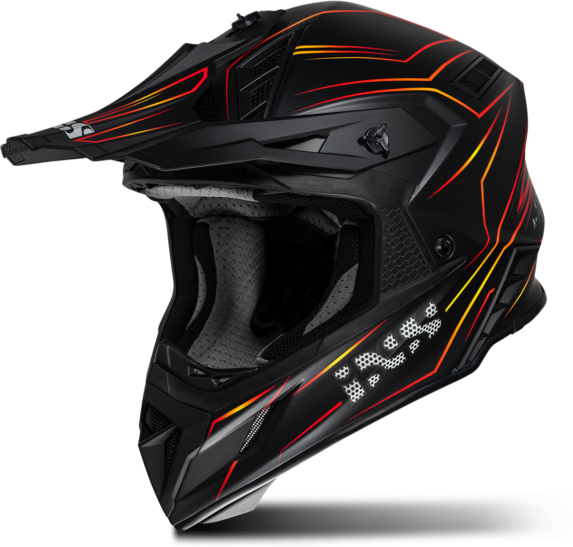 iXS Casco de Cross  189FG 2.0 Negro Mate-Rojo