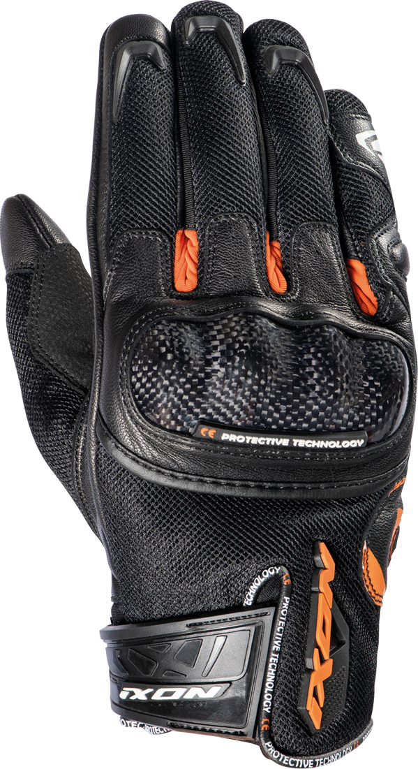 Ixon Guantes de Moto  RS Rise Air Negro-Naranja