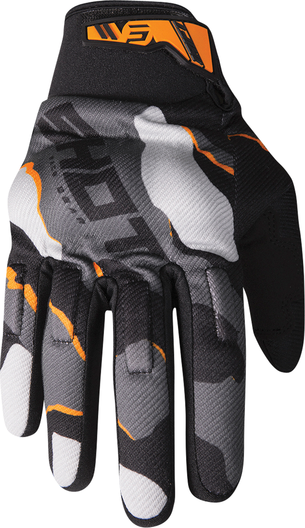 Shot Race Gear Guantes de Cross Shot Drift Naranja Neón-Camuflaje