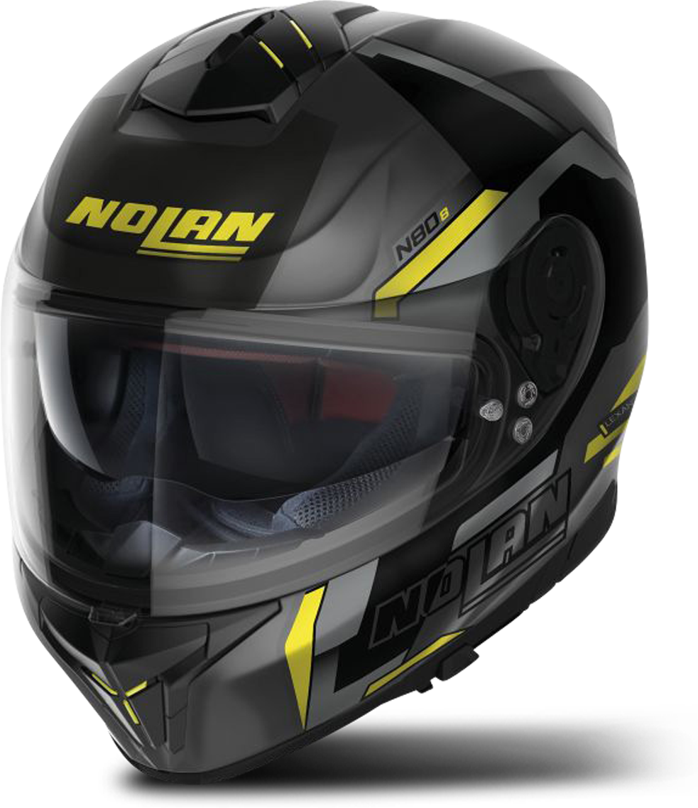 Nolan Casco Integral  N80-8 Wanted N-COM Negro-Amarillo