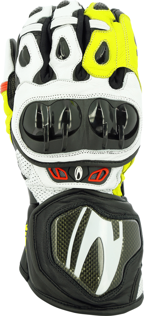 Richa Guantes de Moto  Savage II Mujer Negro-Amarillo Fluo