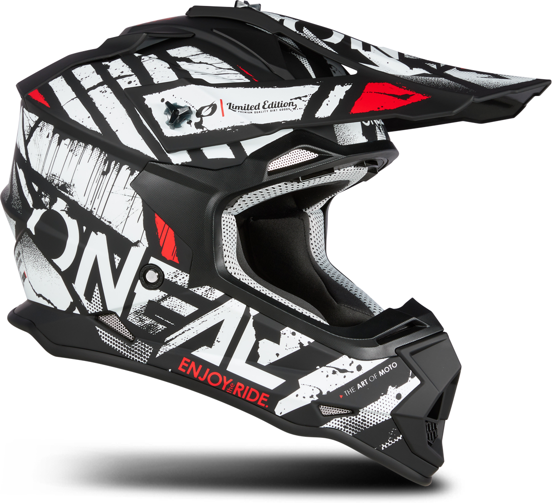 O'Neal Casco de Cross  2SRS GLITCH V.23 Negro-Blanco