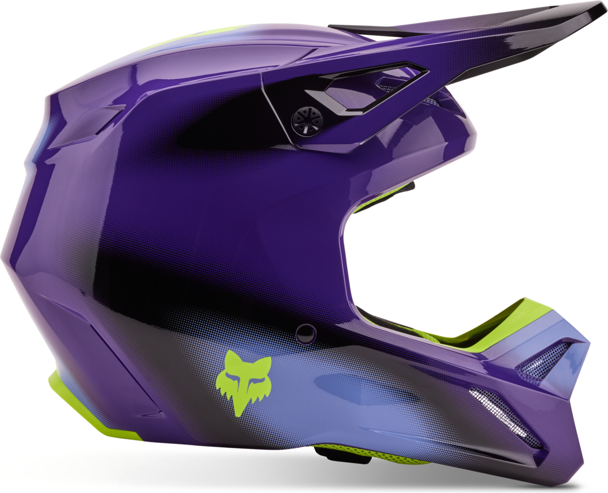 FOX Casco de Cross  V1 Interfere Púrpura-Azul