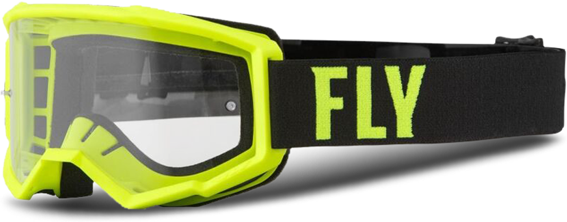 FLY Racing Gafas de Cross Niño  Focus Amarillo Neón-Transparente