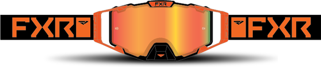 FXR Gafas de Cross  Pilot Bronze Lentes HiDef/Inferno Naranjas