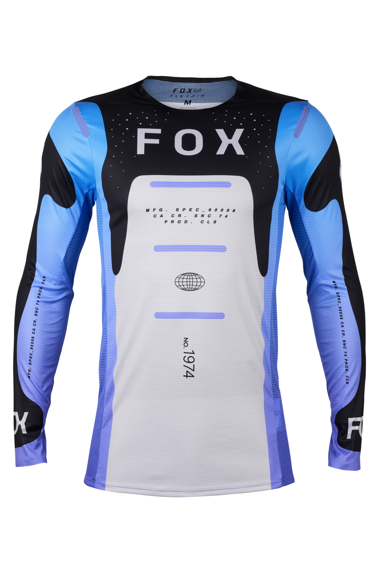 FOX Camiseta de Cross  Flexair Magnetic Negro-Púrpura