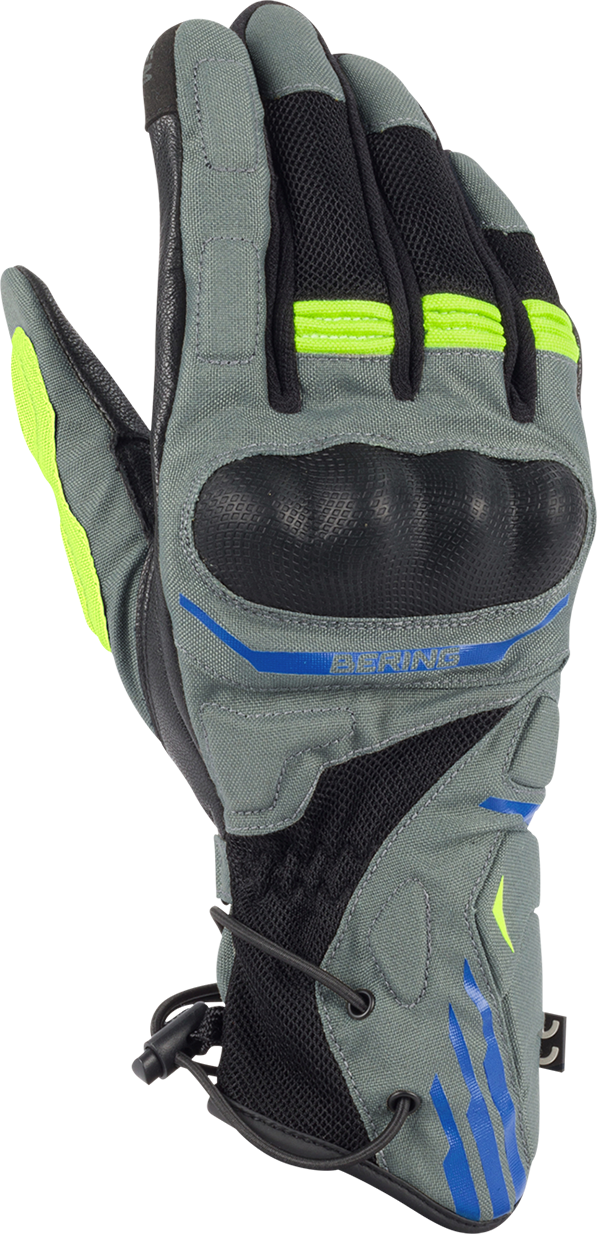 Bering Guantes de Moto  Bakundu Negro-Gris-Azul-Flúor