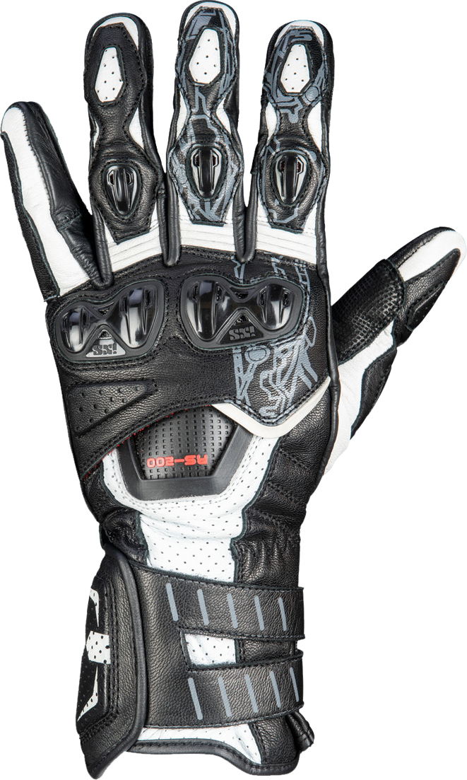 iXS Guantes de Moto  Sport RS-200 3.0 Blanco-Negro