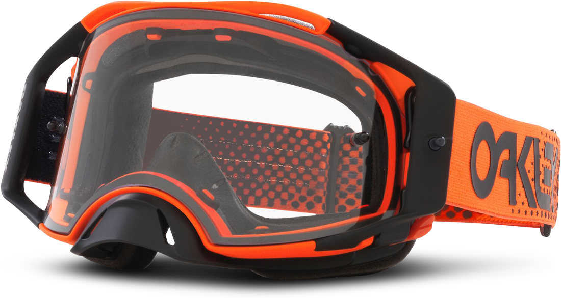 Oakley Gafas de Cross  Airbrake Moto-Naranja con Transparente