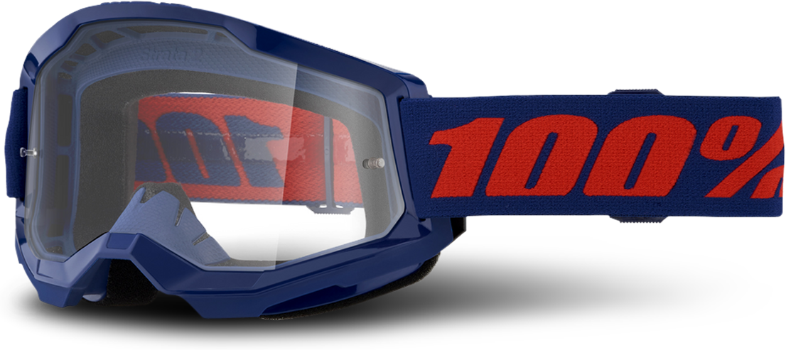 100% Gafas de Cross  Strata 2 Azul Marino-Transparente